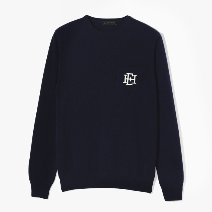 SCHON 220 CREWNECK KNITWEAR (LAMBSWOOL) NAVY