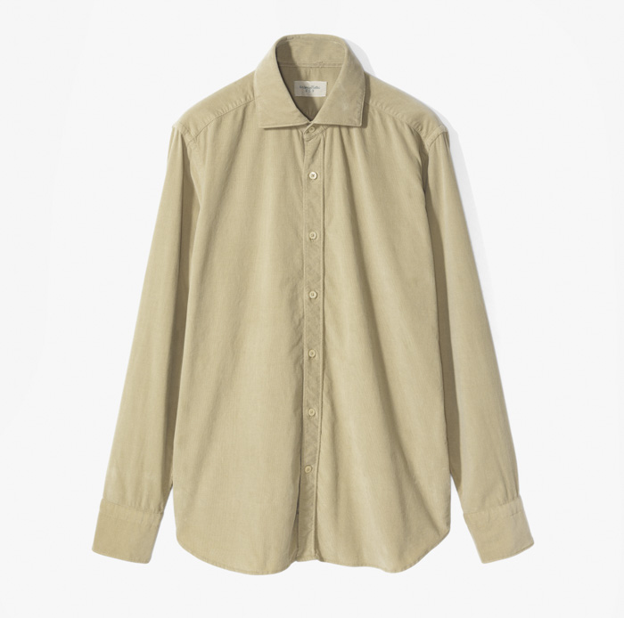 CORDUROY SHIRTS (OVERDYED REGULAR FIT)  BEIGE