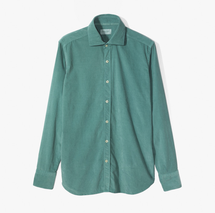 CORDUROY SHIRTS (OVERDYED REGULAR FIT) GREEN