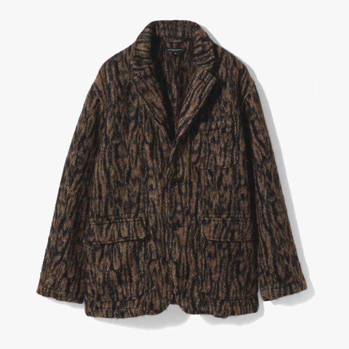 LOITER JACKET (ACRYLIC POLY BARK JACQUAR) BROWN