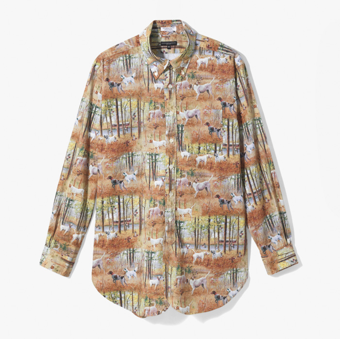 19 CENTURY BD SHIRT (COTTON DOG PRINT) TAN