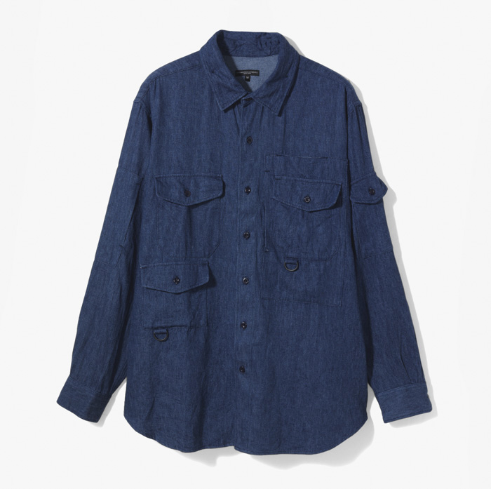 TRAIL SHIRT (HEMP COTTON DENIM) NAVY