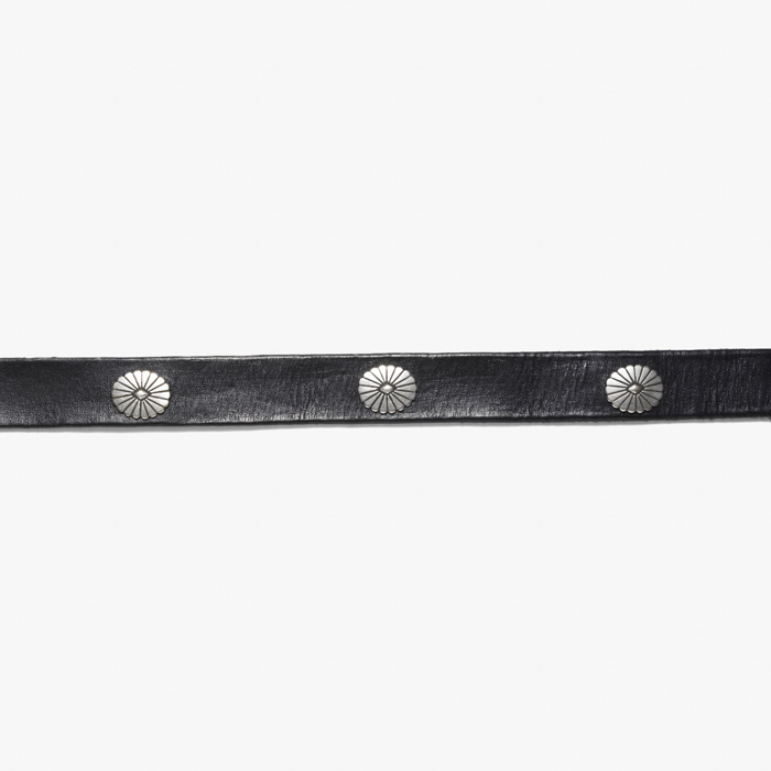 CONCHOS LEATHER BELT BLACK