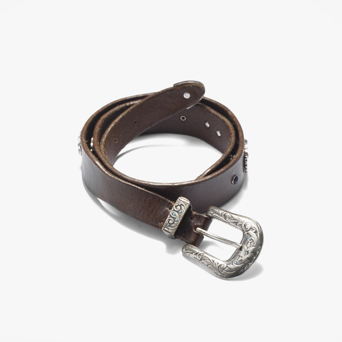 STUDDED LEATHER BELT T.MORO