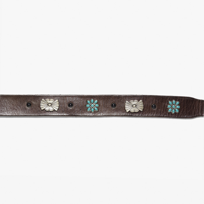 STUDDED LEATHER BELT T.MORO