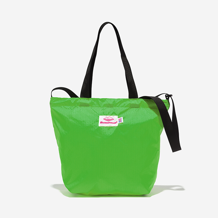 MINI PACKABLE TOTE BAG (1.9oz RIPSTOP NYLON) YELLOW GREEN