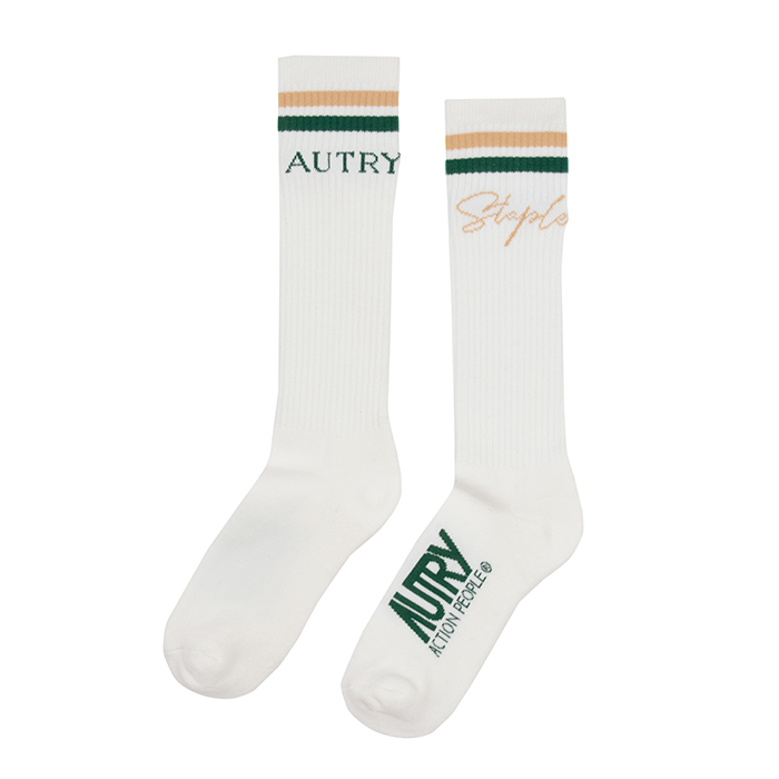 AUTRY X STAPLE SOCKS WHITE