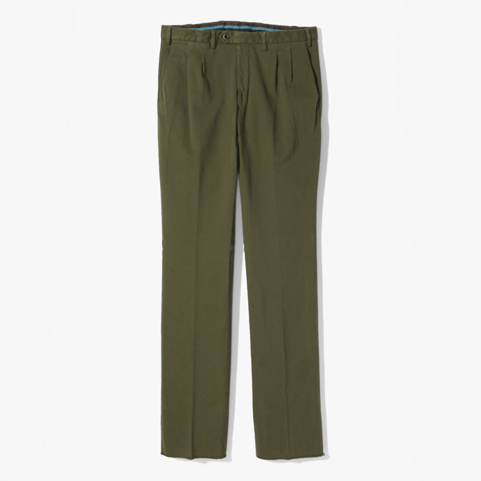 NEW SLIM FIT 2PLEATS (GABARDINA COTONE MODAL STRETCH) KHAKI