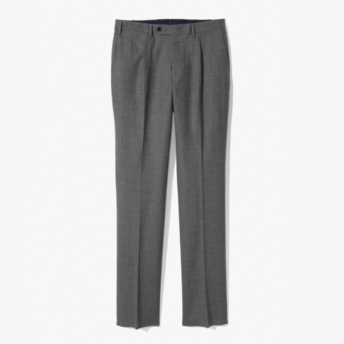 NEW SLIM FIT 1PLEAT (FLANELLA PETINATA STRETCH) GRAY