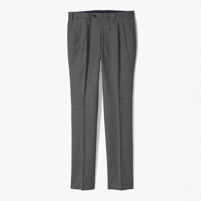 NEW SLIM FIT 2PLEATS (HOUNDSTOOSH) GRAY