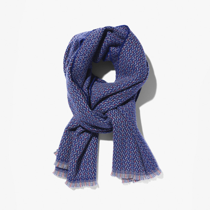 CASHMERE SCARF (SPECKLED 180X50) BLUE