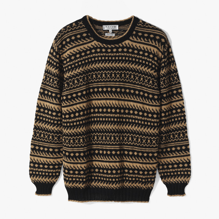 ALPACA CREW NECK KNITWEAR BLACK