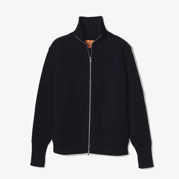 NAVY FULL-ZIP POCKETS JACKET NAVY