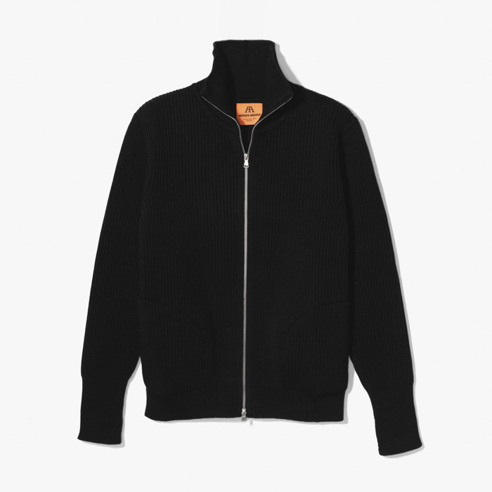 NAVY FULL-ZIP POCKETS JACKET BLACK