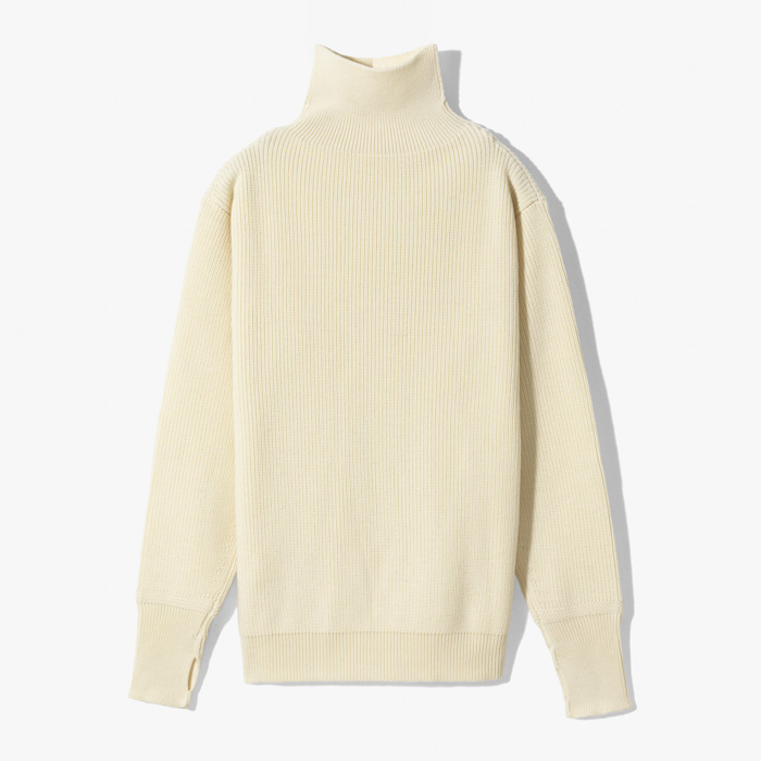 SAILOR TURTLENECK KNIT OFF-WHITE