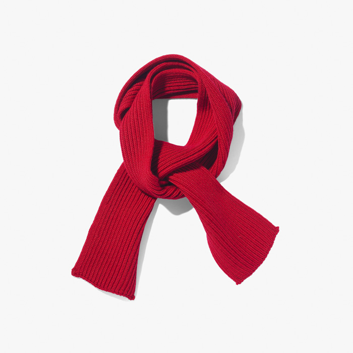 SHORT SCARF RED