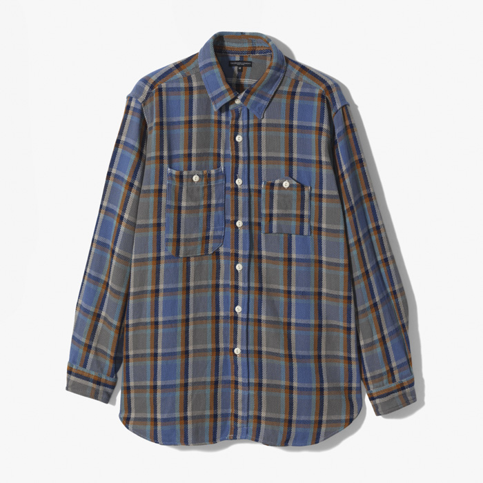 WORK SHIRT (COTTON HEAVY TWILL PLAID) BLUE