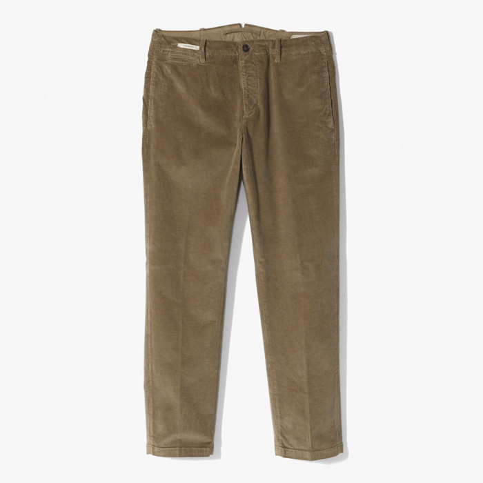 CHINO TAPERED FIT PANT (VELLUTO SLEGATO) BROWN