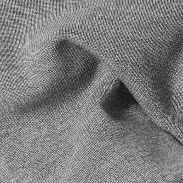 HALF-ZIP FULLOVER (MERINO WOOL RELAXED FIT) HEATHERED GRAY