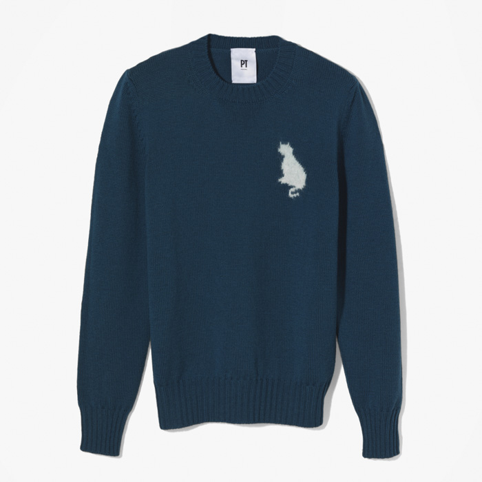 CREWNECK KNITWEAR PRUSSIAN BLUE