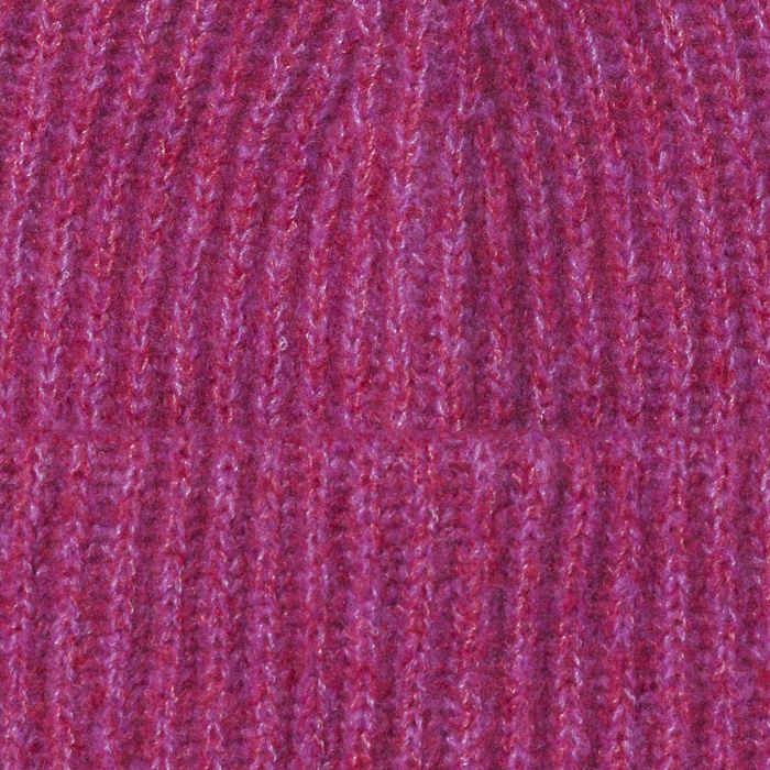 CASHMERE BEANIE (MOULINE) PINK