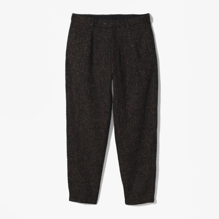 CARLYLE PANT (POLYESTER WOOL TWEED BOUCLE) DARK BROWN