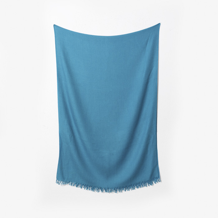 SPACE SCARF (CASHMERE SILK) TURQUOISE BLUE