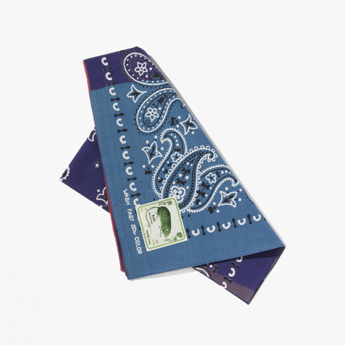 FASTCOLOR SELVEDGE BANDANA (PAISLEY PATCHWORK) PURPLE