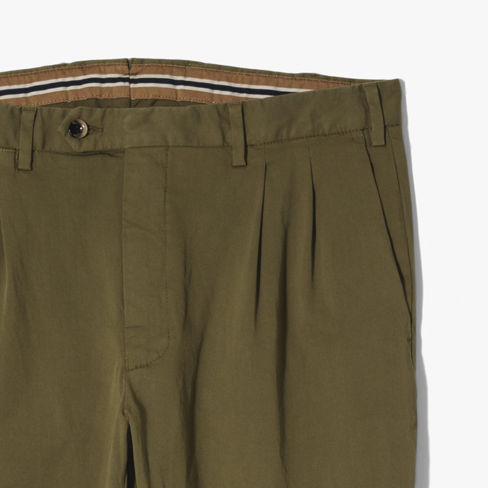 NEW SLIM FIT 2PLEATS KHAKI