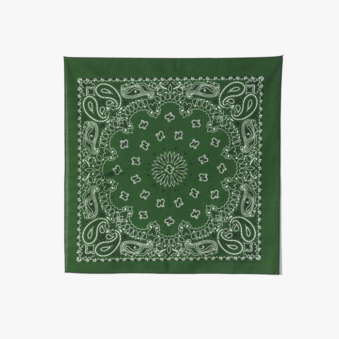 PAISLEY BANDANNA DARK GREEN