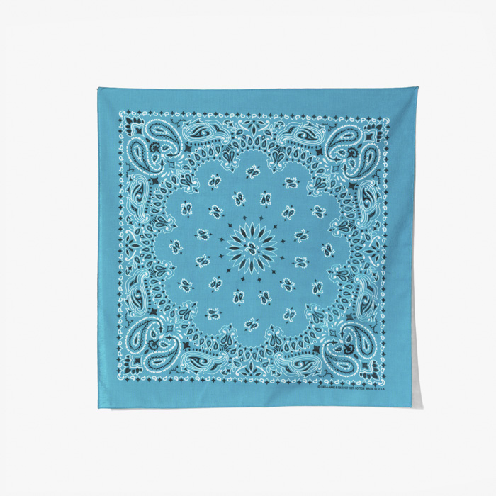 PAISLEY BANDANNA TURQUOISE BLUE