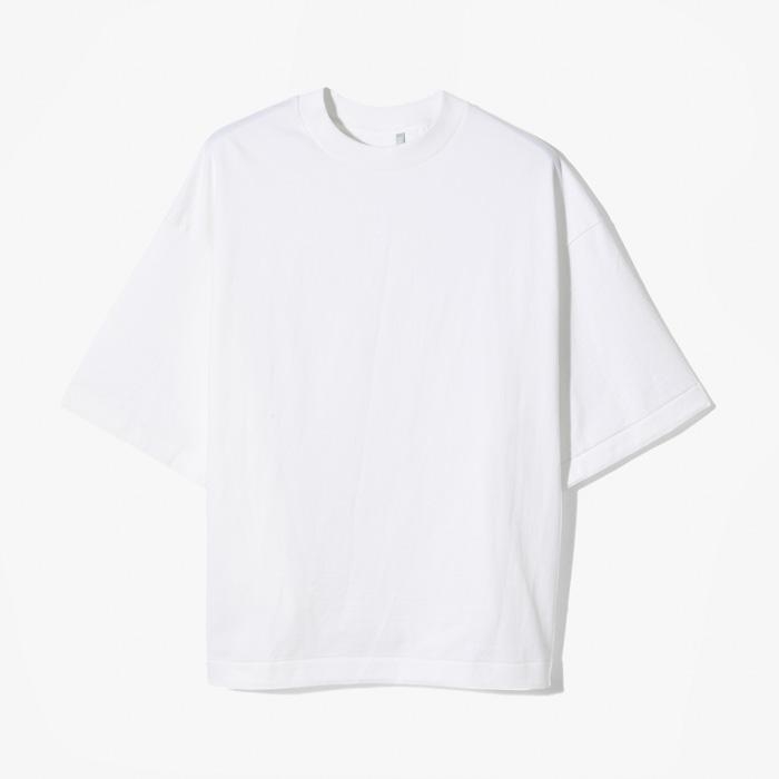 SUVIN SUPIMA TUBE HALFSLEEVE TEE HEAVY OFF-WHITE