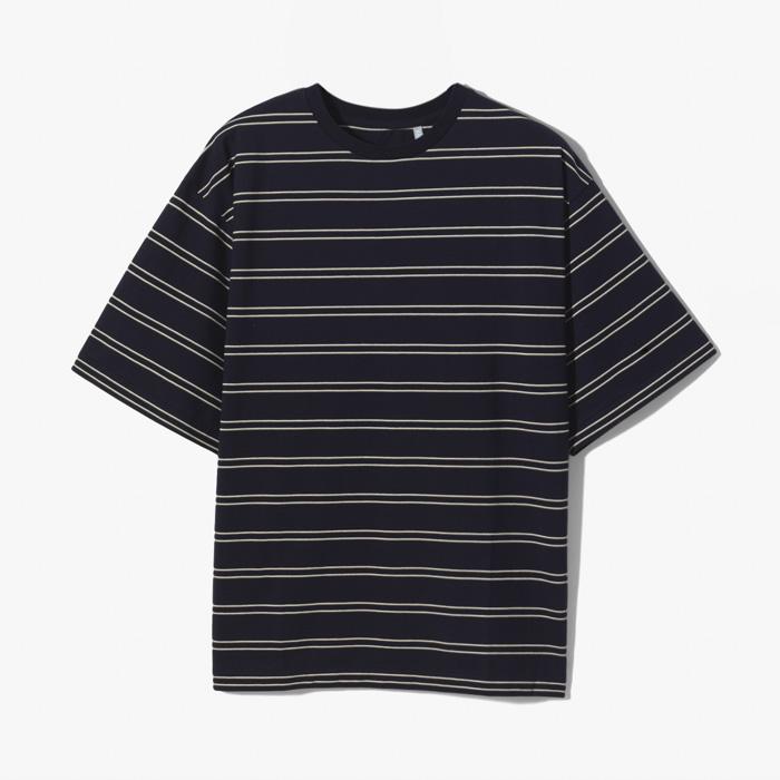 HARD TWISTED BORDER JERSEY S/S TEE NAVY