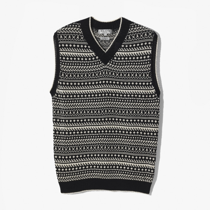 V-NECK VEST BLACK