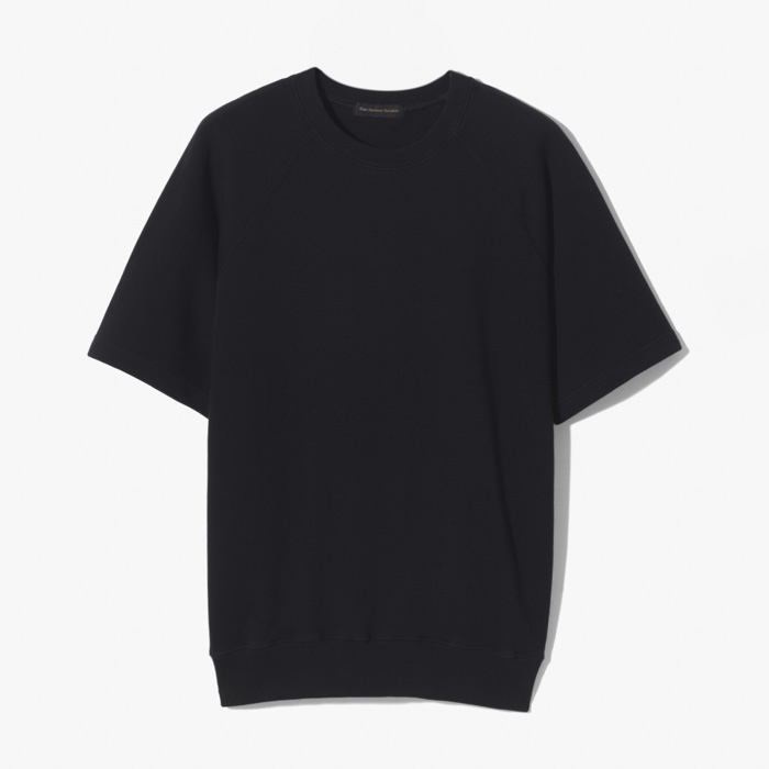 RAGS 501 RAGLAN HALF SLEEVE SWEATSHIRT BLACK