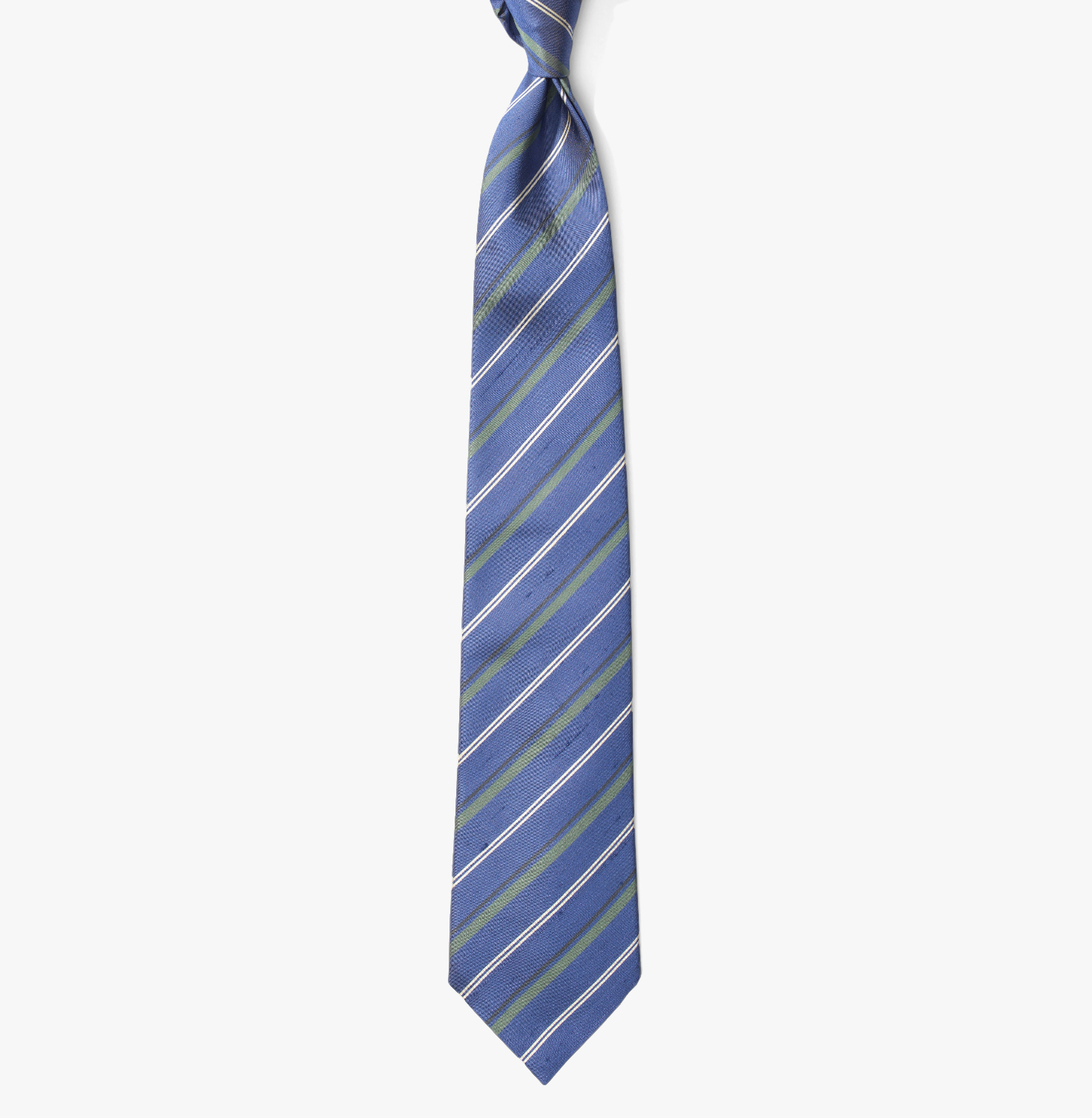 SILK TIE (STRIPE 4) SKY BLUE