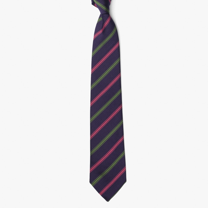 SILK TIE (STRIPE 3) PURPLE