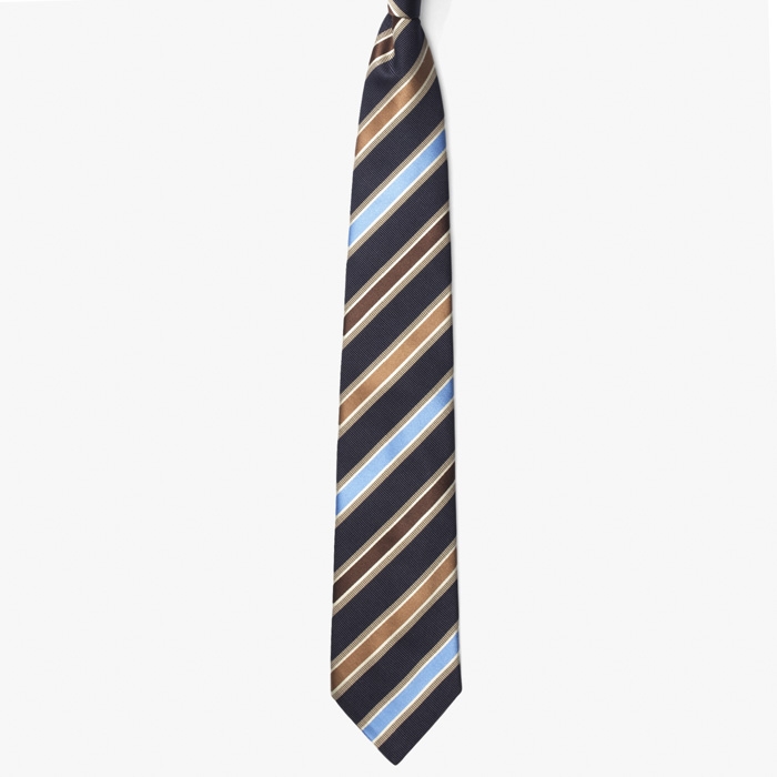 SILK TIE (STRIPE 2) NAVY