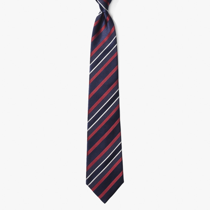 SILK TIE (STRIPE 1) RED