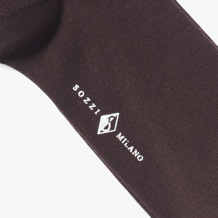 MEN SHORT SOCKS (SEA ISLAND COTTON) BROWN