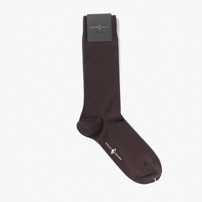 MEN SHORT SOCKS (SEA ISLAND COTTON) BROWN