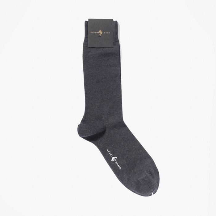 MEN SHORT SOCKS (SEA ISLAND COTTON) DARK GRAY