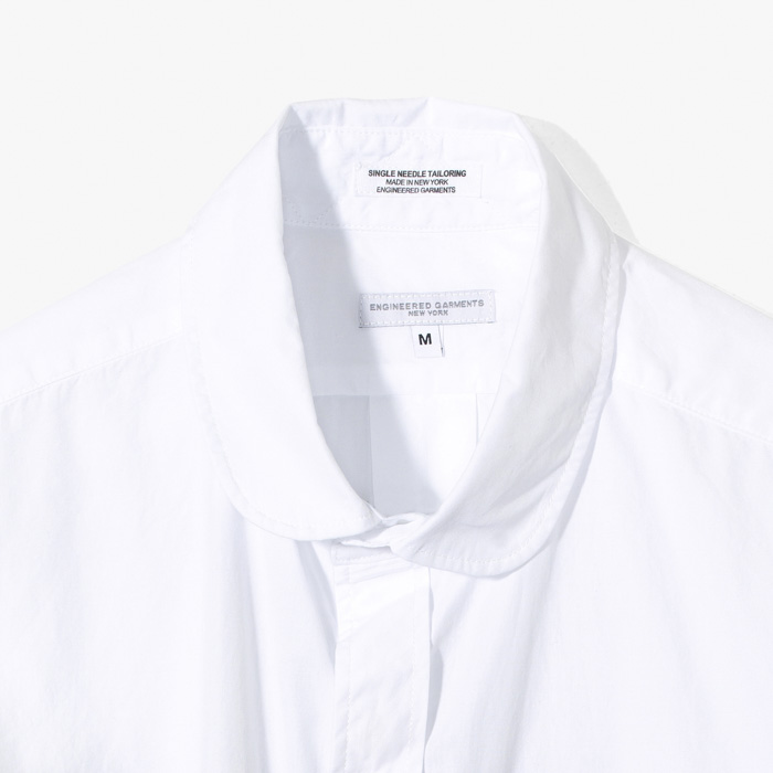 ROUNDED COLLAR SHIRT(100s 2Ply BROAD CLOTH) WHITE