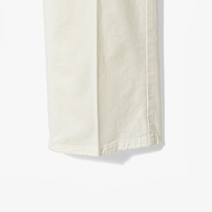BUSINESS SLIM FIT 1PLEAT PANT (LIGHT STRETCH GABARDINE) OFF-WHITE