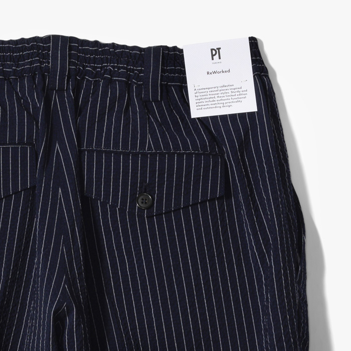 THE REBEL PANT (STRETCH WOOL SEERSUCKER) NAVY