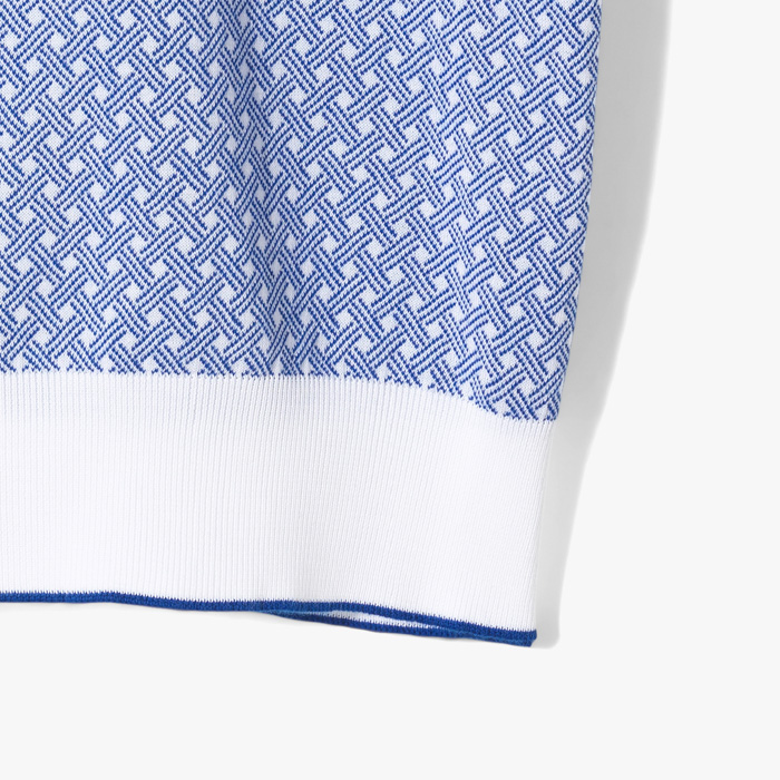 FANCY OPEN COLLAR POLO SHORT SLEEVES BLUE