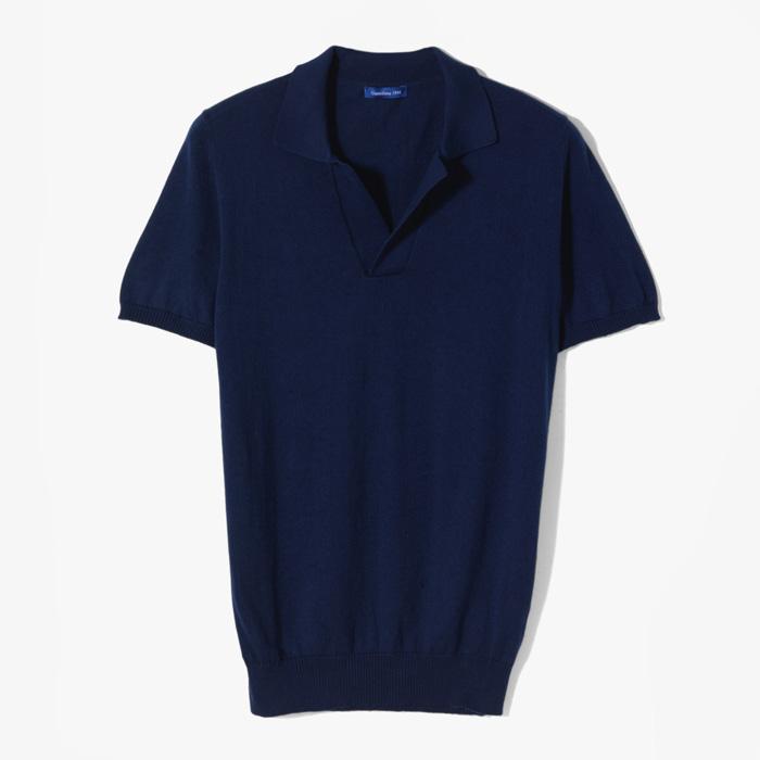 MC OPEN COLLAR POLO SHORT SLEEVES NAVY