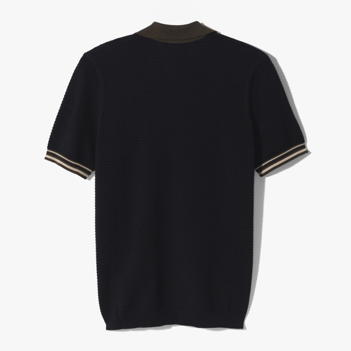 LINED POLO SHIRT NAVY