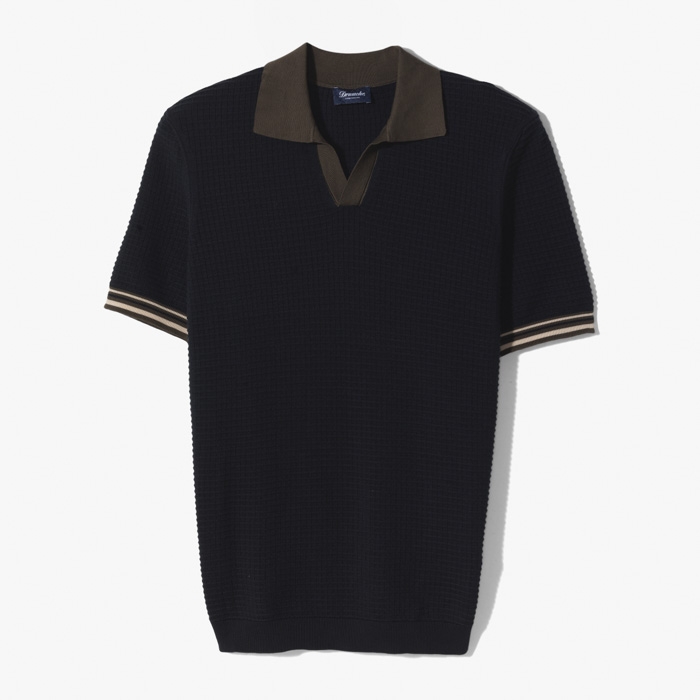 LINED POLO SHIRT NAVY
