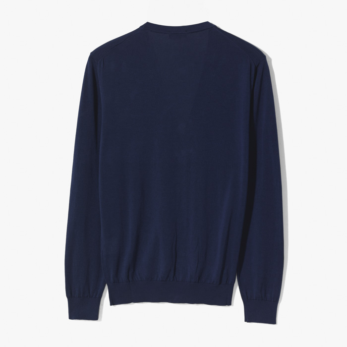 WOOL V NECK KNIT NAVY